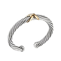 X Bracelet with Gold
