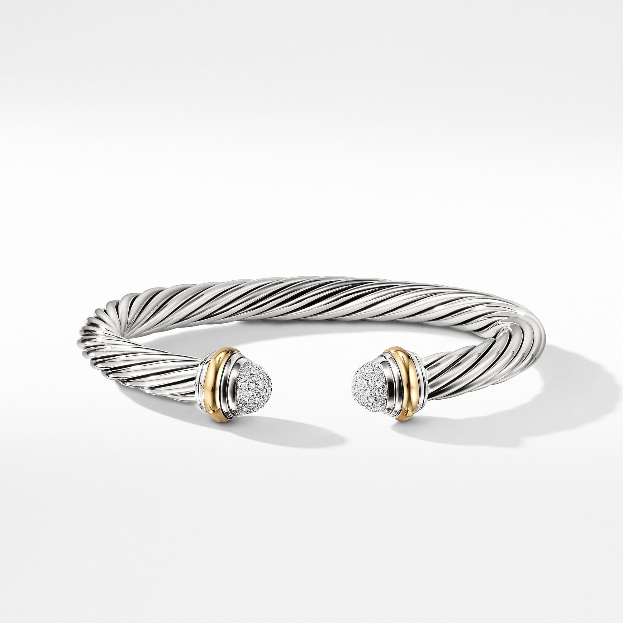 Cable Classics Collection® Bracelet with Diamonds and 18K Gold