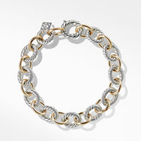 Medium Oval Link Bracelet with 18K Gold