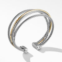 Crossover Three-Row Cuff with Gold
