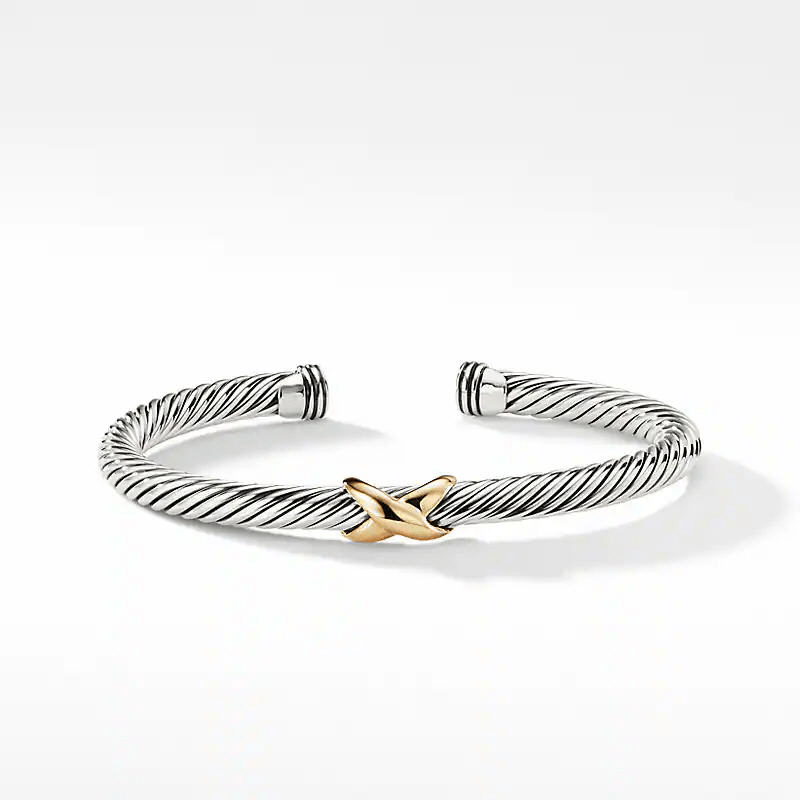 X Bracelet with Gold, Long's Jewelers