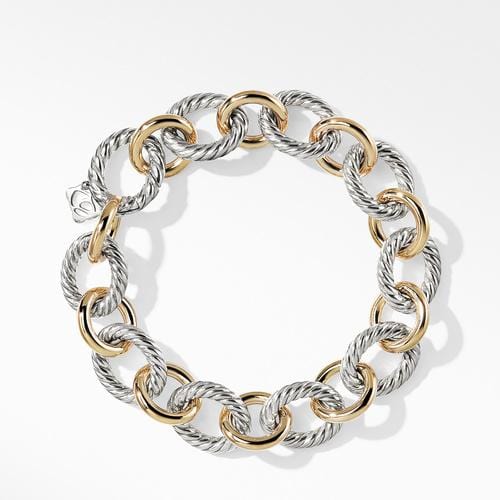 Oval Large Link Bracelet with Gold