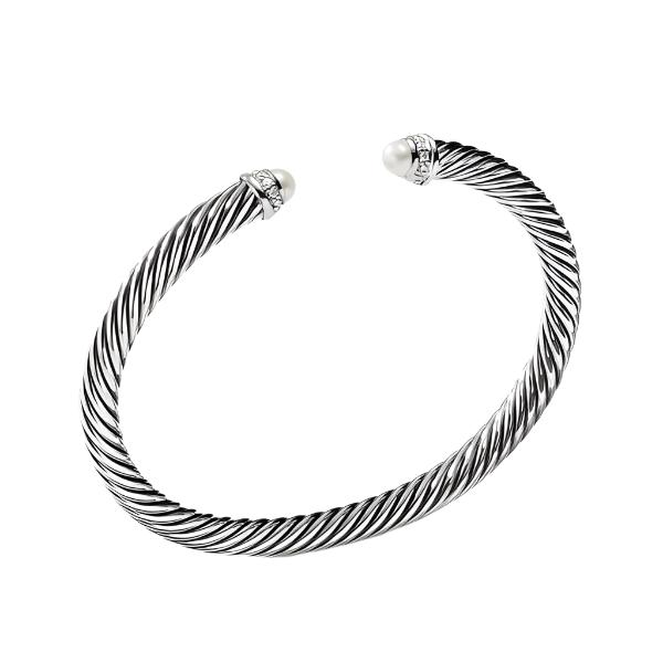Cable Classics Bracelet with Pearls and Diamonds