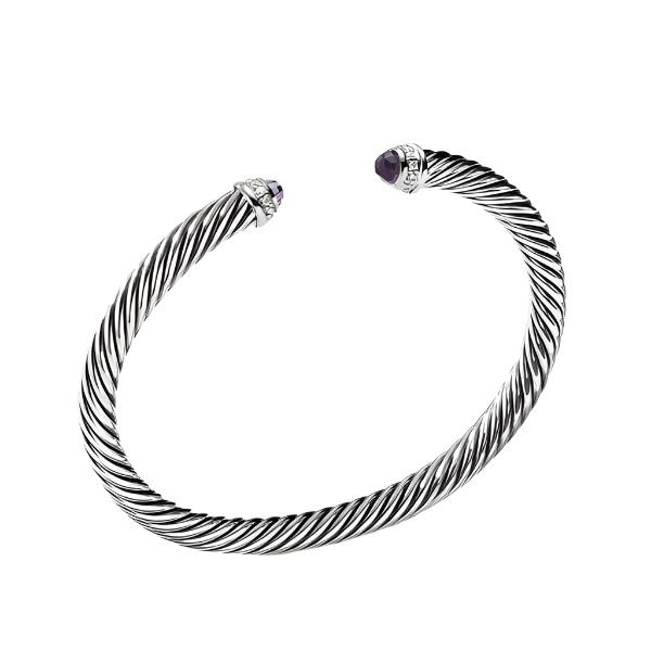 Cable Classics Bracelet with Amethyst and Diamonds