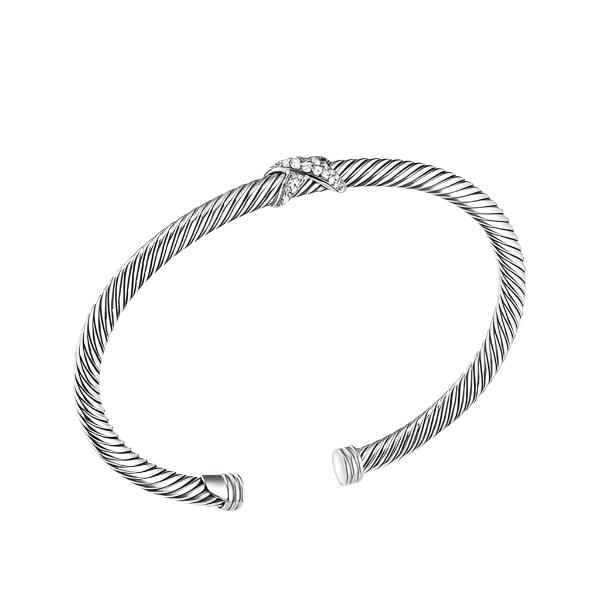 X Bracelet with Diamonds