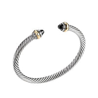 Cable Classic Bracelet with Black Onyx and Gold