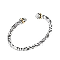 Cable Classic Bracelet with Pearl and Gold