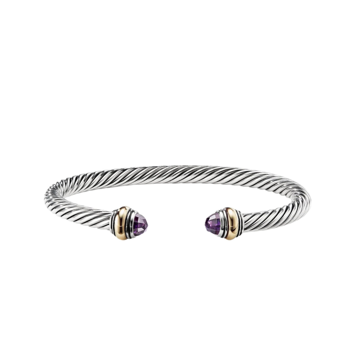 Cable Classic Bracelet with Amethyst and Gold