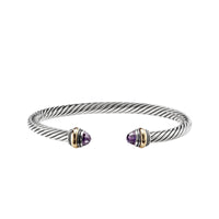 Cable Classic Bracelet with Amethyst and Gold