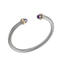 Cable Classic Bracelet with Amethyst and Gold