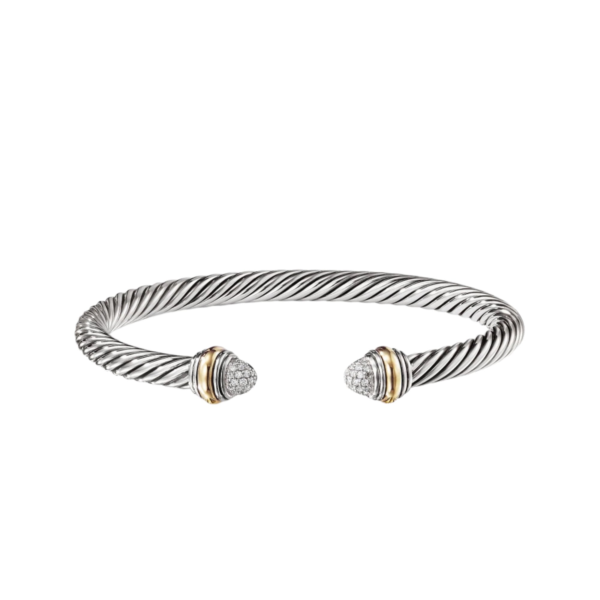 Cable Classics Collection® Bracelet with Diamonds and 14K Gold