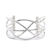 Sterling Silver Crisscross Cuff Bracelet
