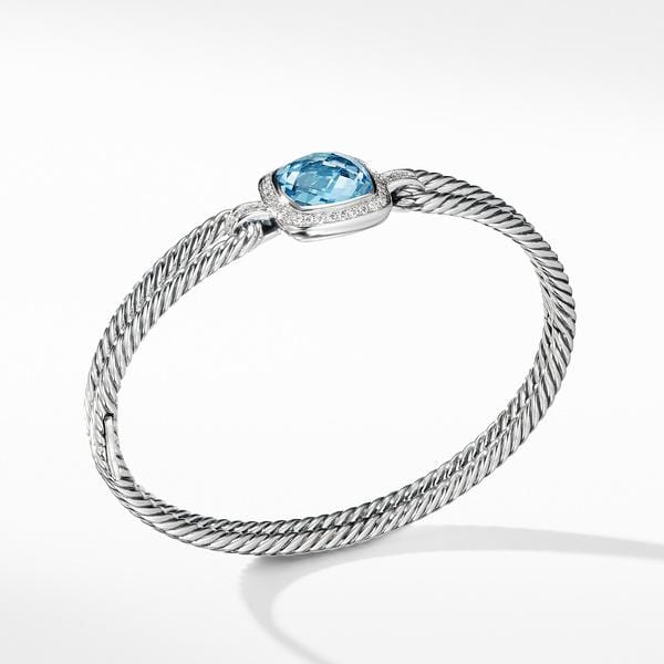 Bracelet with Blue Topaz and Diamonds