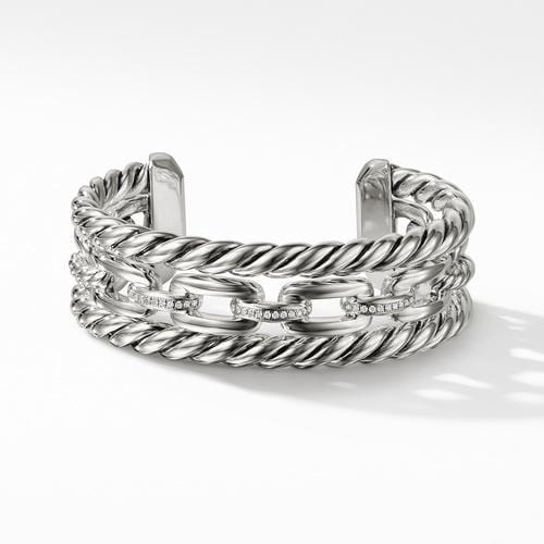 Wellesley Three-Row Cuff with Diamonds