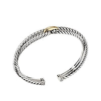 Cable Loop Bracelet with 18K Gold