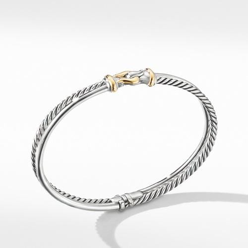 Two-Row Buckle Bracelet with 18K Yellow Gold