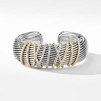 Helena Cuff Bracelet with 18K Yellow Gold and Diamonds