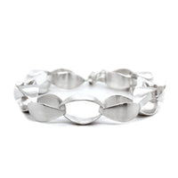 Sterling Silver Satin Link Bracelet