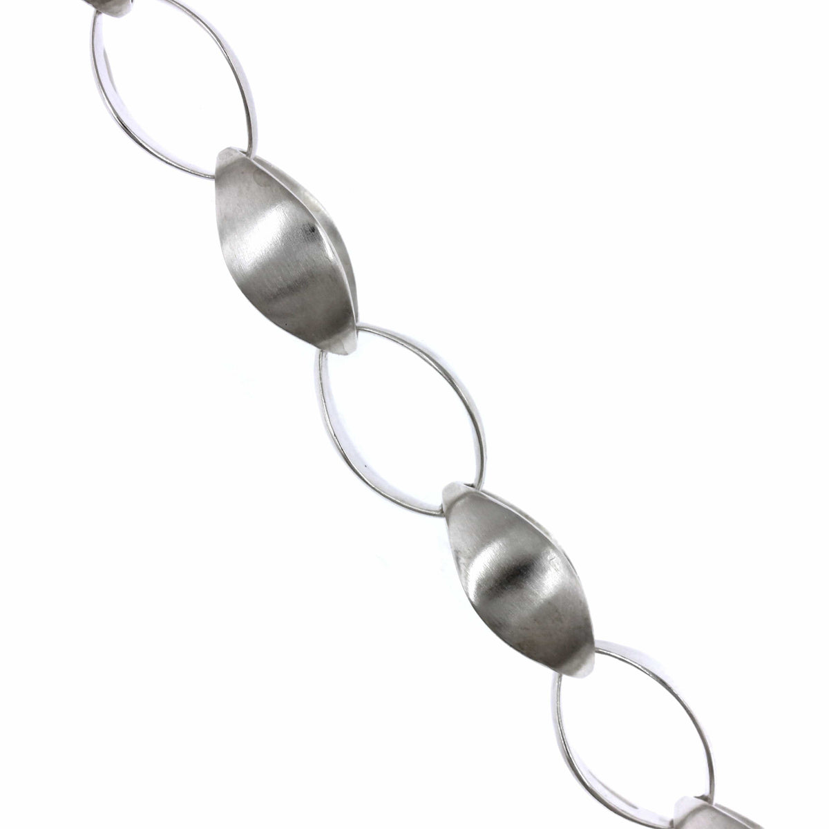 Sterling Silver Satin Link Bracelet