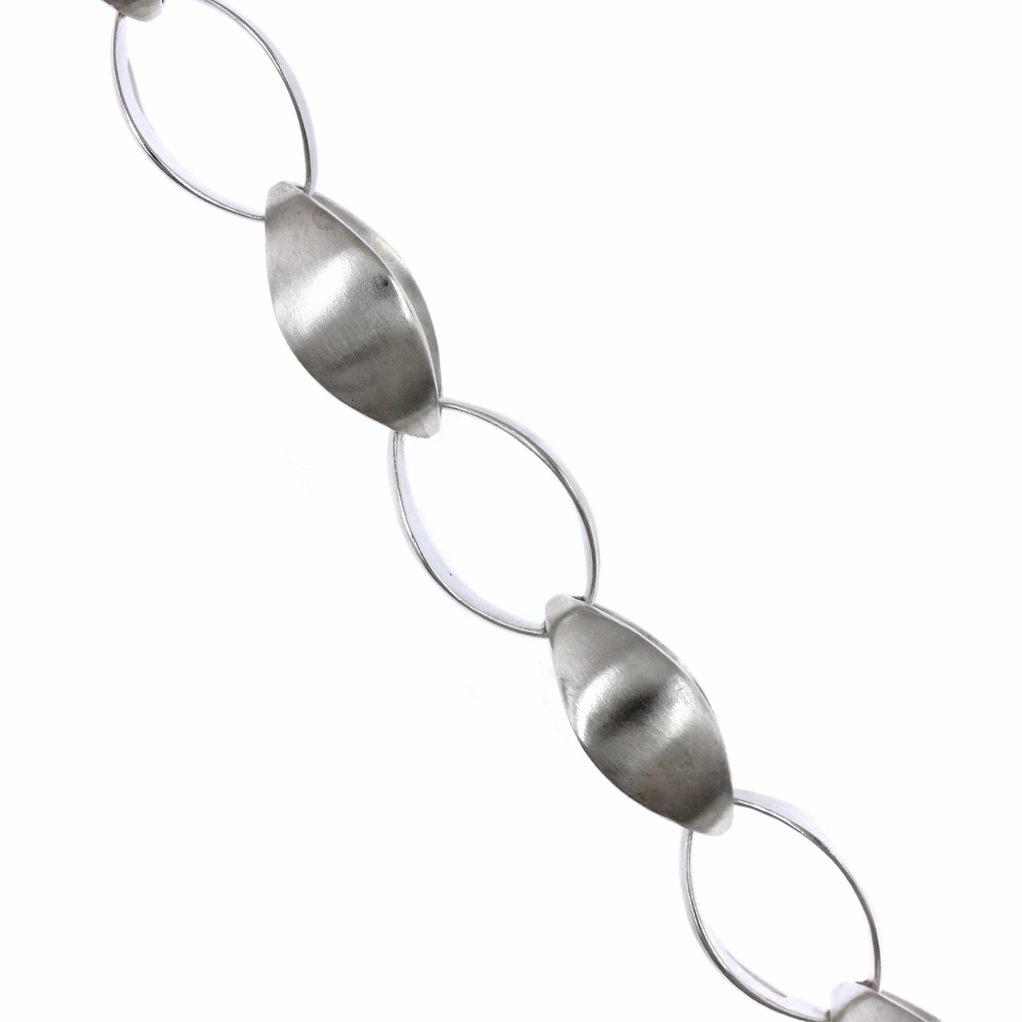 Sterling Silver Satin Link Bracelet