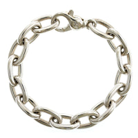 Sterling Silver Heavy Oval Link Bracelet