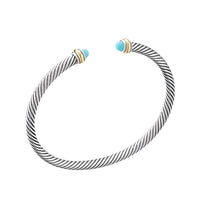 Cable Classic Bracelet with Turquoise and 18K Yellow Gold