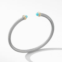 Cable Classic Bracelet with Turquoise and 18K Yellow Gold