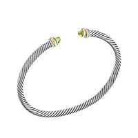 Cable Classic Bracelet with Peridot and 18K Yellow Gold