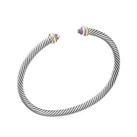 Cable Classic Bracelet with Amethyst and 18K Yellow Gold
