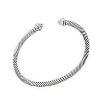 Cable Classic Bracelet with Prasiolite and Diamonds