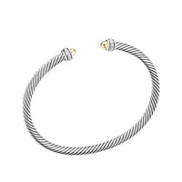 Cable Classic Bracelet with 18K Yellow Gold Domes and Diamonds