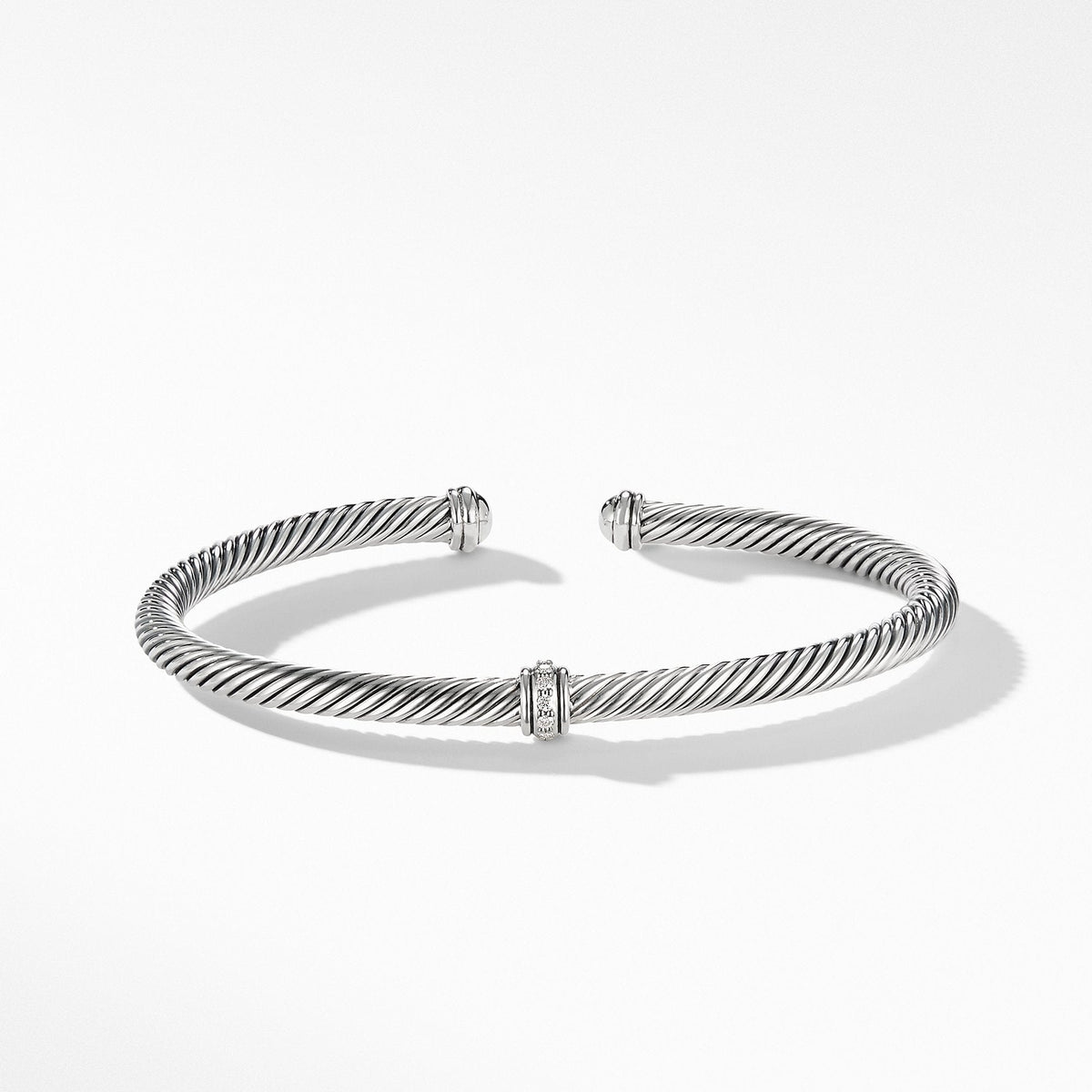 Cable Classic Center Station Bracelet with Diamonds