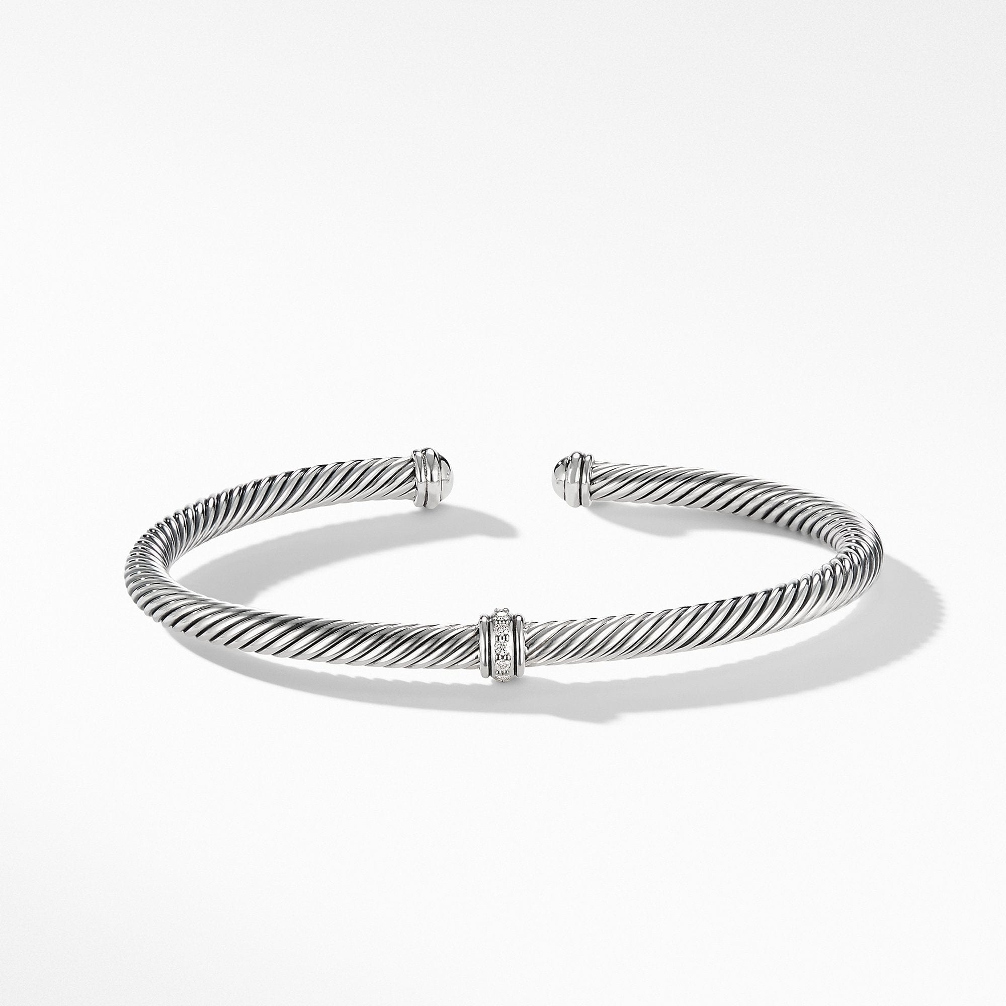 Cable Classic Center Station Bracelet with Diamonds