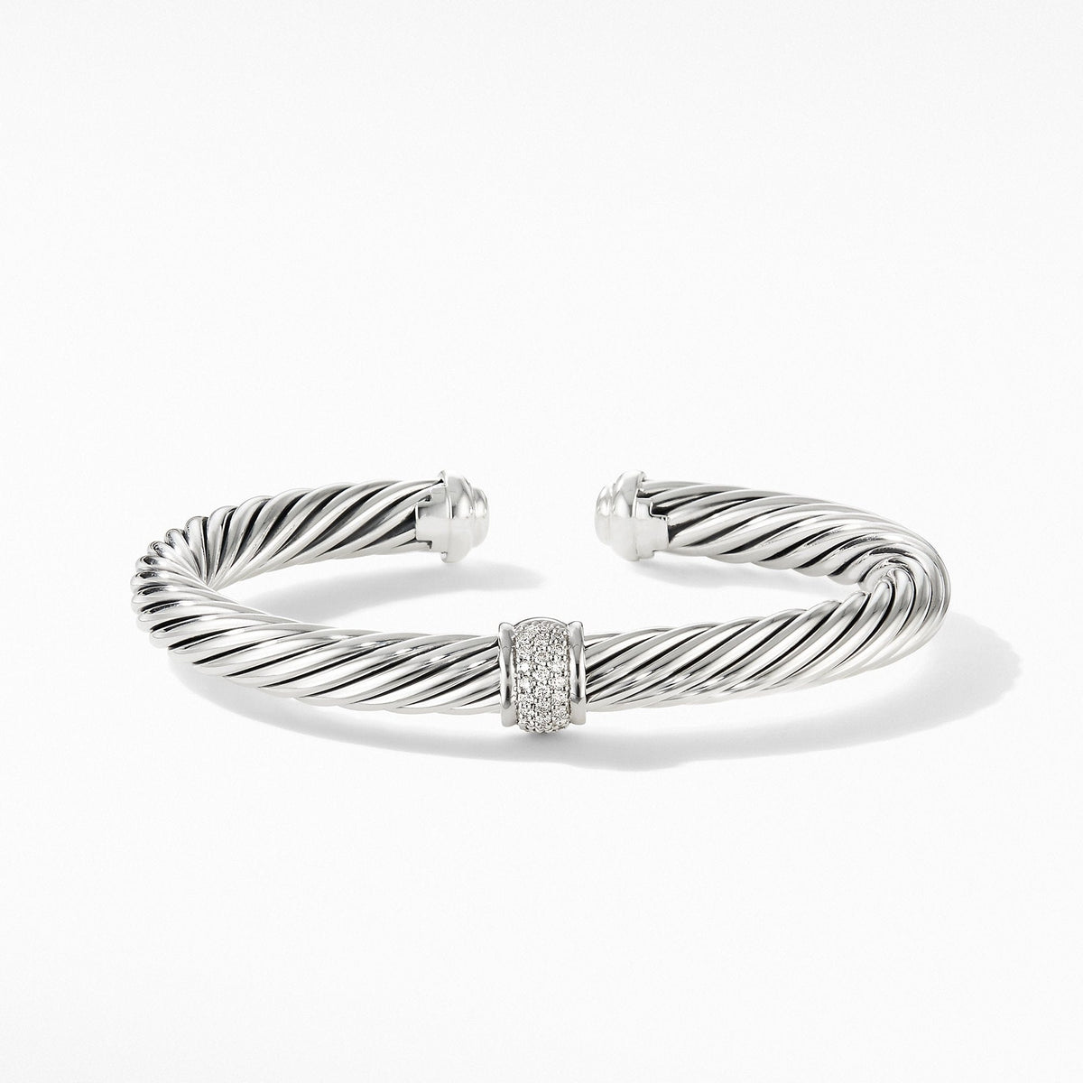 Cable Classic Center Station Bracelet with Pavé Diamonds