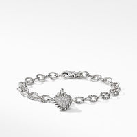 Cable Cookie Classic Heart Charm Bracelet with Diamonds