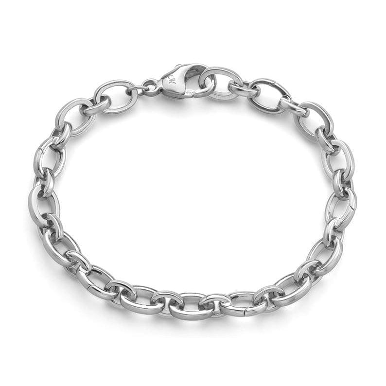 Sterling Silver Hinged Charm Bracelet