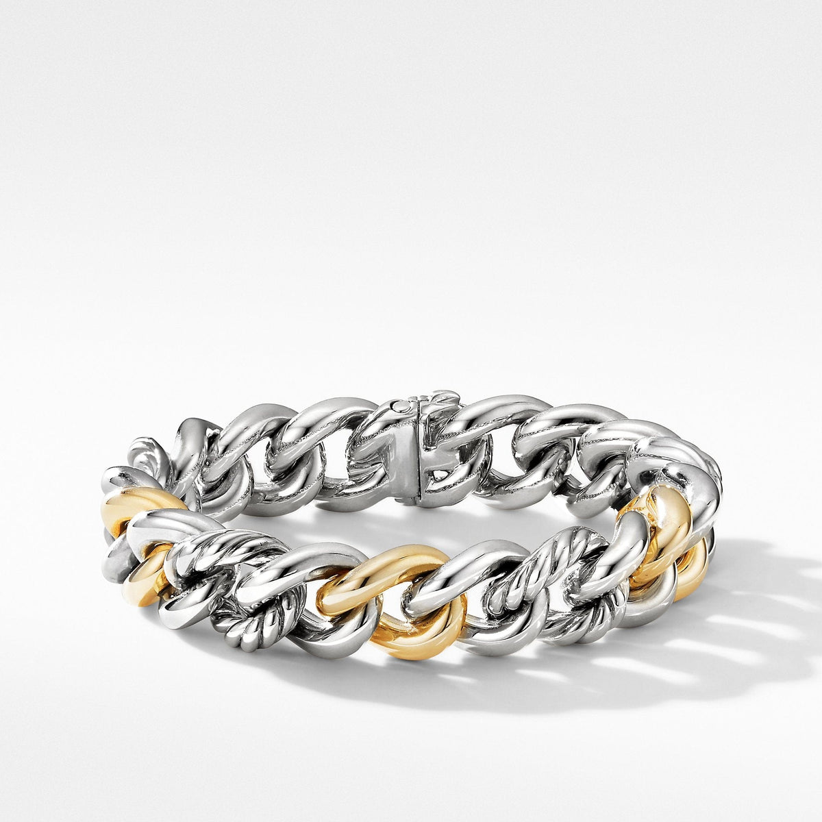 Curb Chain Bracelet with 14K Yellow Gold