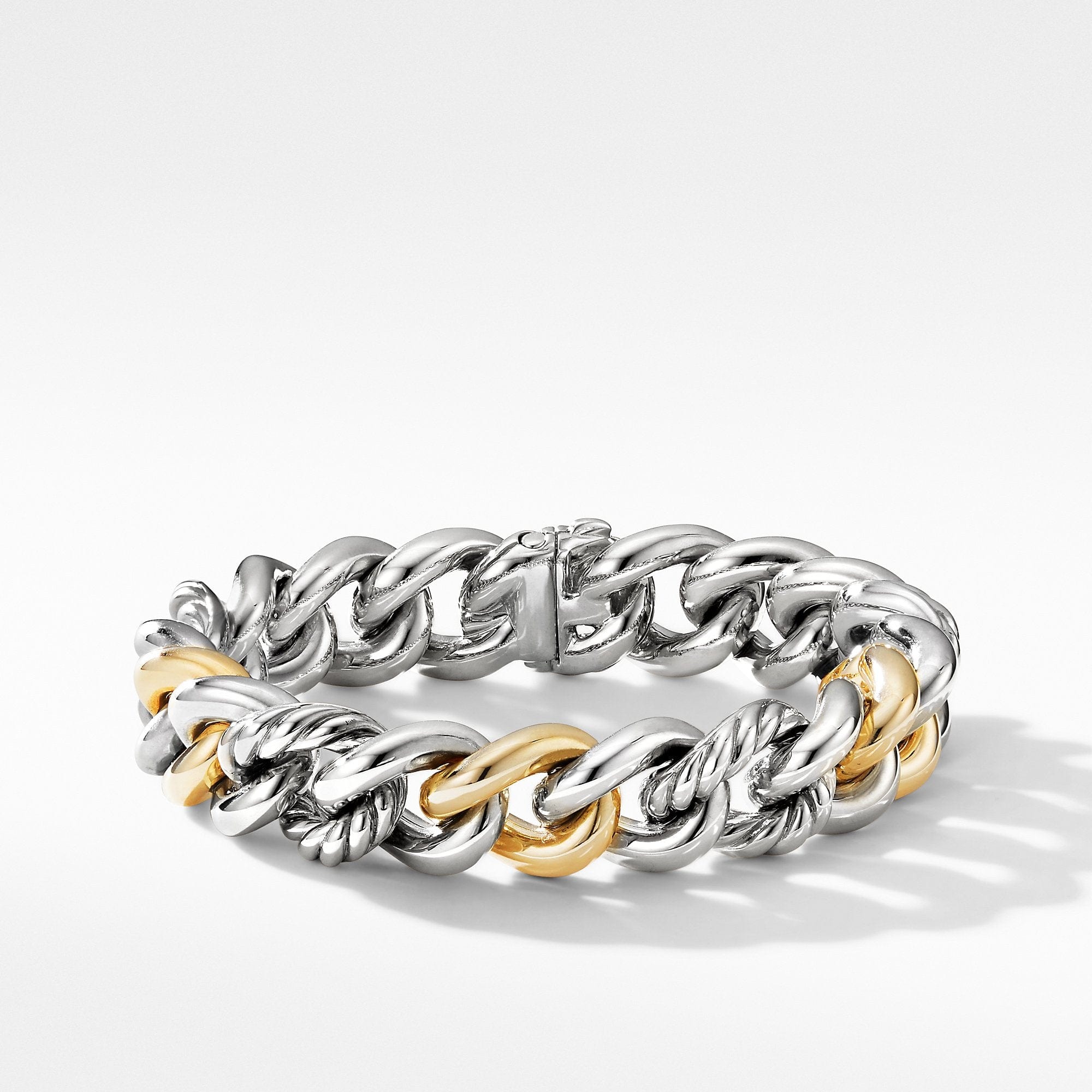 Curb Chain Bracelet with 14K Yellow Gold