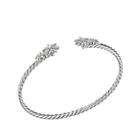 Starburst Open Cable Bracelet with Pavé Diamonds