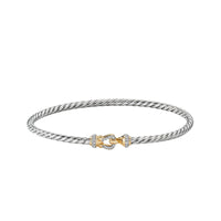 Cable Buckle Collection® Bracelet with 18K Yellow Gold and Diamonds