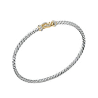 Cable Buckle Collection® Bracelet with 18K Yellow Gold and Diamonds