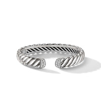 Sculpted Cable Cuff Bracelet with Pavé Diamonds