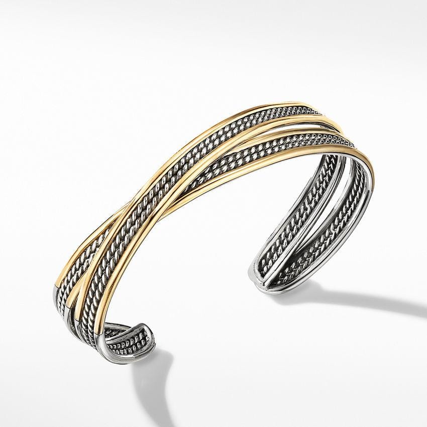 DY Origami Cuff Bracelet with 18K Yellow Gold