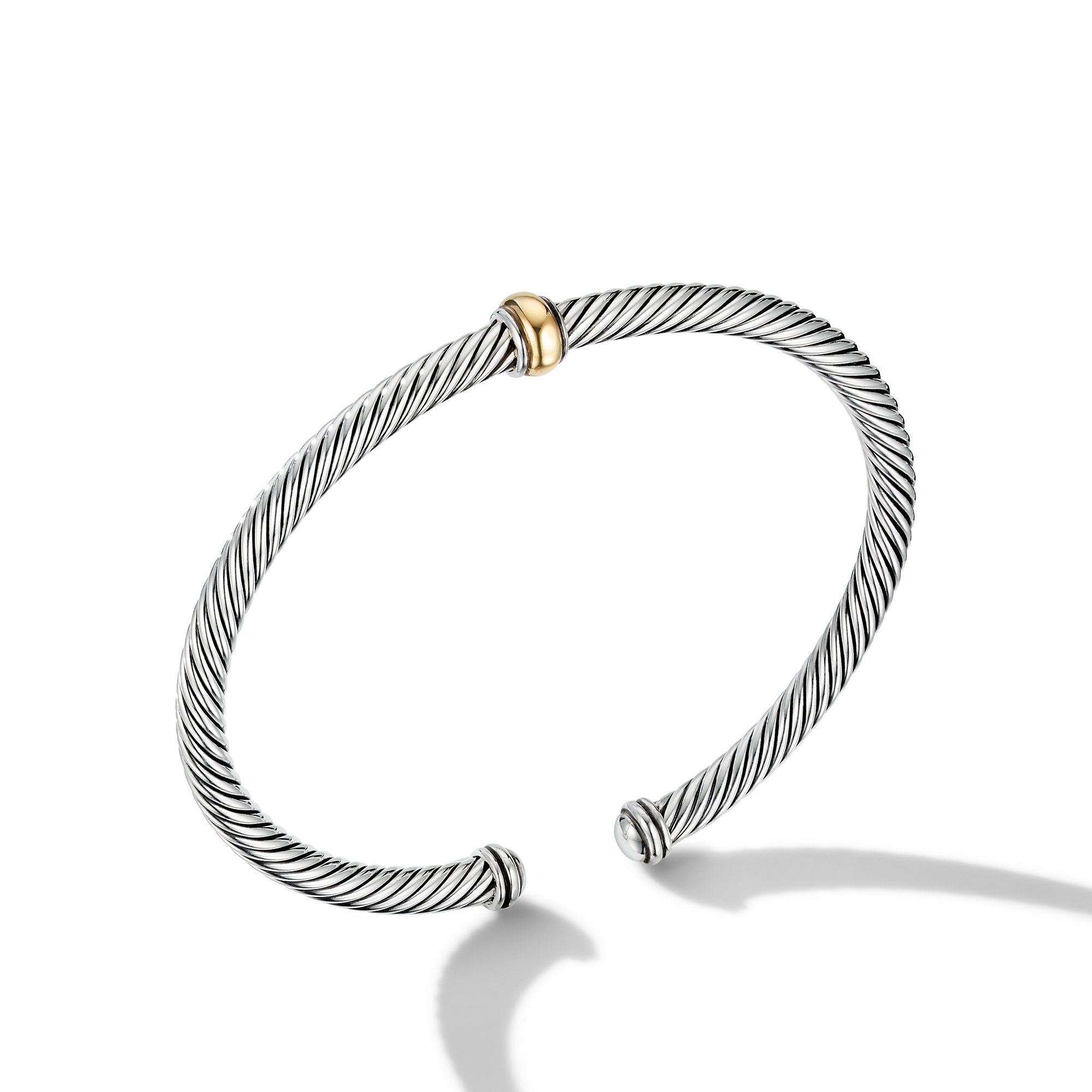 Cable Classics Center Station Bracelet with 18K Yellow Gold
