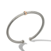 Cable Classics Center Station Bracelet with 18K Rose Gold