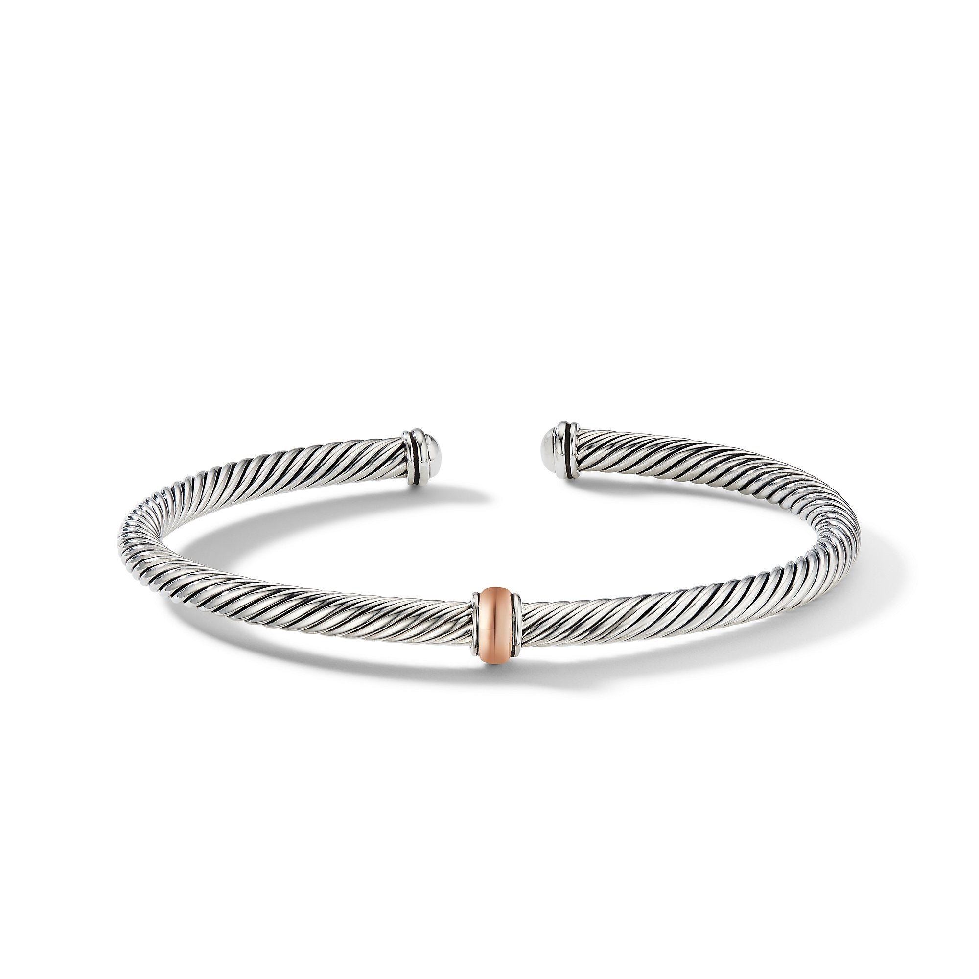 Cable Classics Center Station Bracelet with 18K Rose Gold