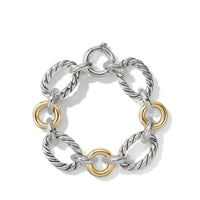 Cable and Smooth Chain Link Bracelet with 18K Yellow Gold