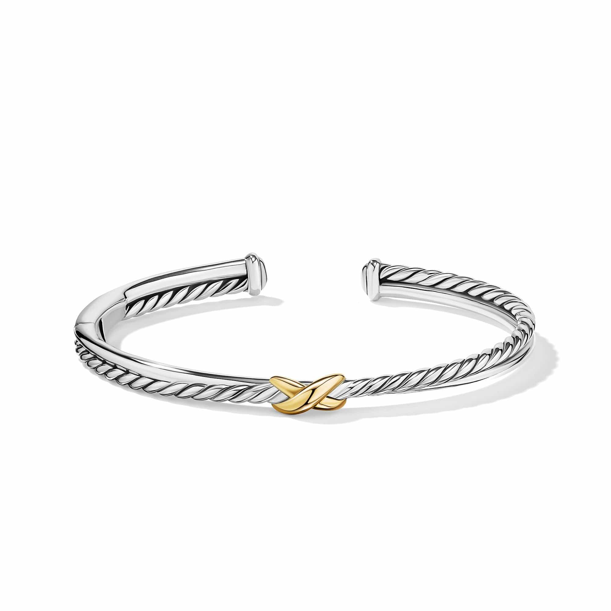 Petite X Center Station Bracelet with 18K Yellow Gold