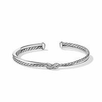 Petite X Center Station Bracelet with Pavé Diamonds