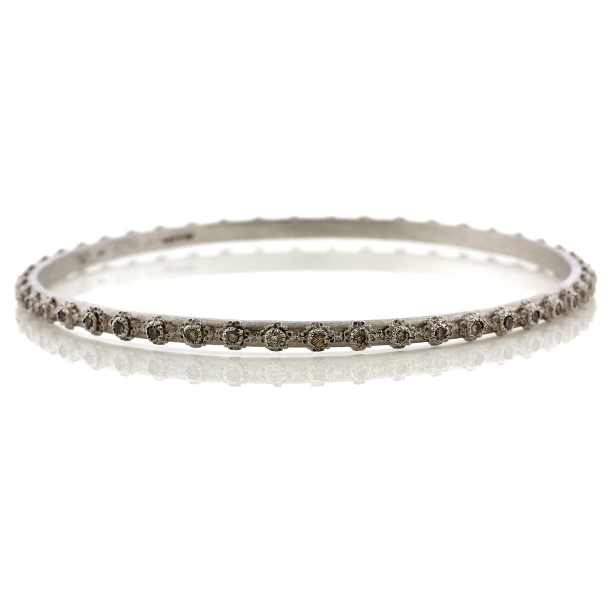 Armenta Sterling Silver Champagne Diamond Bangle